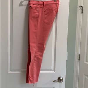 Ladies orange/peach slim pants by Loft